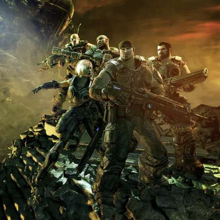 Gears of War 3 Mobiele Horizontaal achtergrond