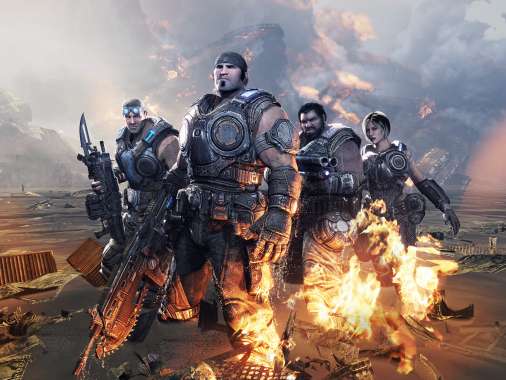 Gears of War 3 Mobiele Horizontaal achtergrond