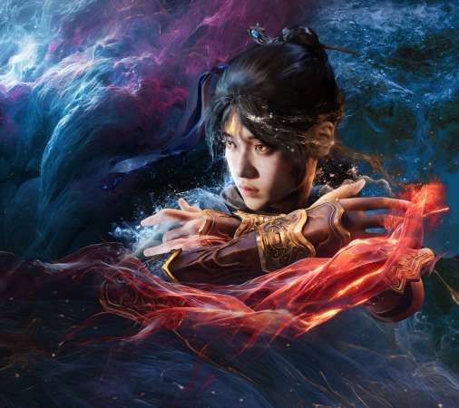 Genigods: Nezha Mobiele Horizontaal achtergrond
