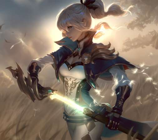 Genshin Impact fan art Mobiele Horizontaal achtergrond