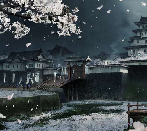 Ghost of Yotei Mobiele Horizontaal achtergrond