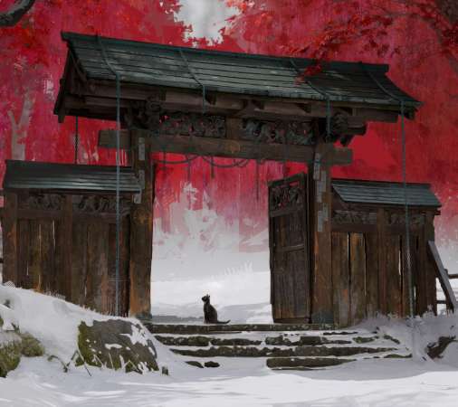 Ghost of Yotei Mobiele Horizontaal achtergrond