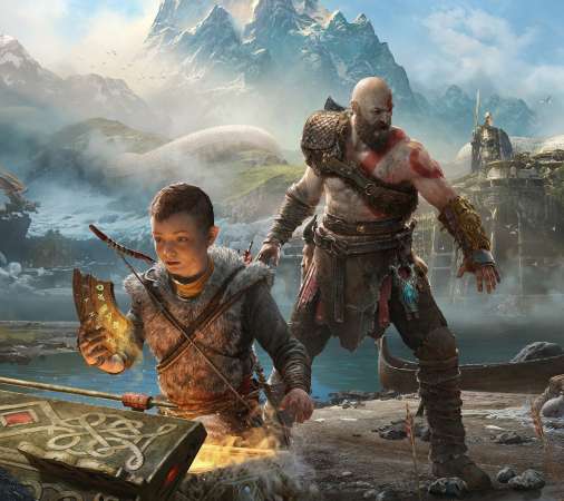 God of War 2017 Mobiele Horizontaal achtergrond