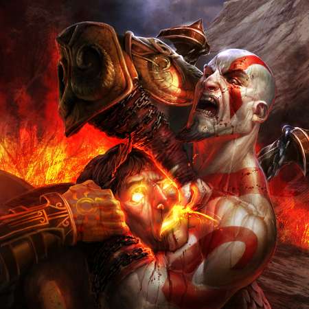 God of War 3 Mobiele Horizontaal achtergrond