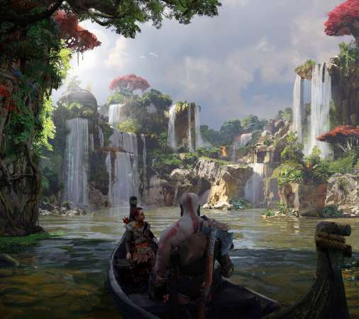 God of War: Ragnarok Mobiele Horizontaal achtergrond