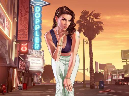 Grand Theft Auto 5 Mobiele Horizontaal achtergrond