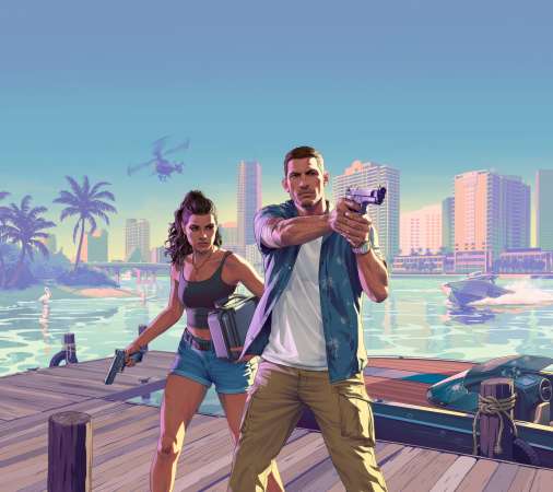 Grand Theft Auto 6 Mobiele Horizontaal achtergrond