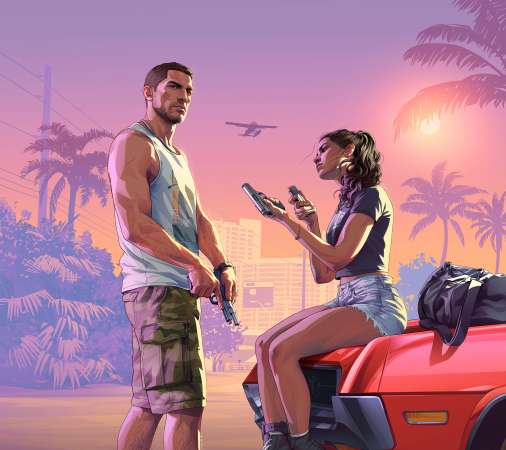 Grand Theft Auto 6 Mobiele Horizontaal achtergrond