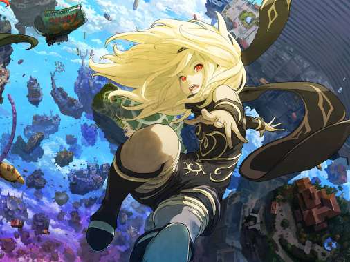 Gravity Rush 2 Mobiele Horizontaal achtergrond