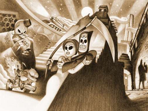 Grim Fandango Remastered Mobiele Horizontaal achtergrond