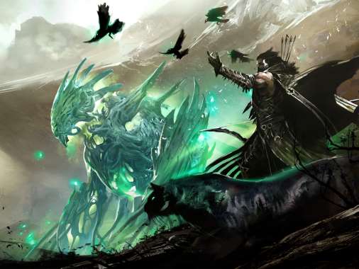 Guild Wars 2 Mobiele Horizontaal achtergrond