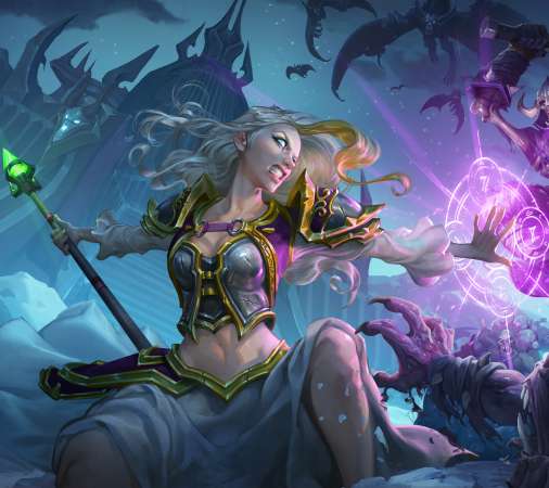 Hearthstone: Heroes of Warcraft - Knights of the Frozen Throne Mobiele Horizontaal achtergrond