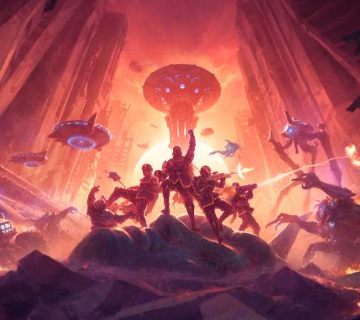 Helldivers 2 Mobiele Horizontaal achtergrond