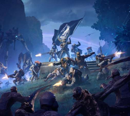 Helldivers 2 Mobiele Horizontaal achtergrond