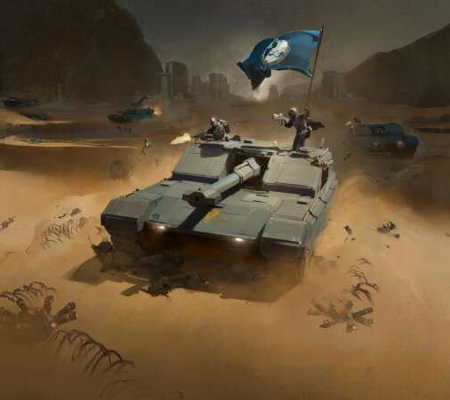 Helldivers 2 Mobiele Horizontaal achtergrond