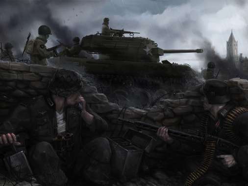 Heroes & Generals Mobiele Horizontaal achtergrond