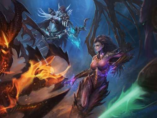 Heroes of the Storm fan art Mobiele Horizontaal achtergrond