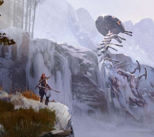 Horizon: Zero Dawn - The Frozen Wilds Mobiele Horizontaal achtergrond