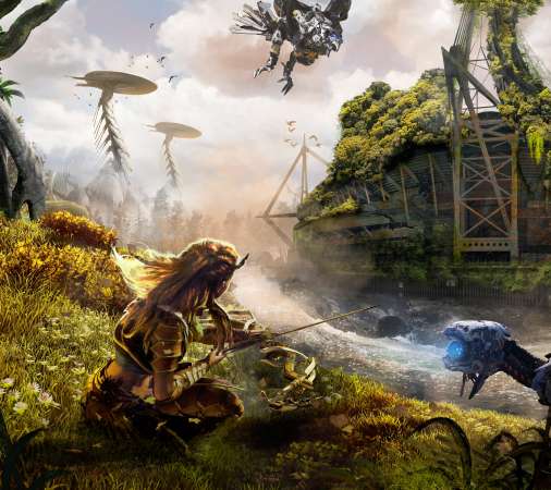 Horizon: Zero Dawn Mobiele Horizontaal achtergrond