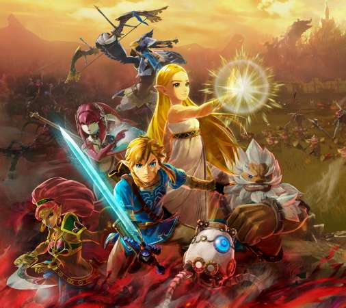 Hyrule Warriors: Age of Calamity Mobiele Horizontaal achtergrond