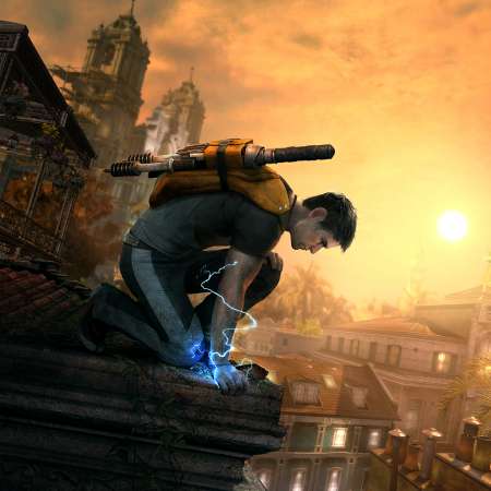 Infamous 2 Mobiele Horizontaal achtergrond