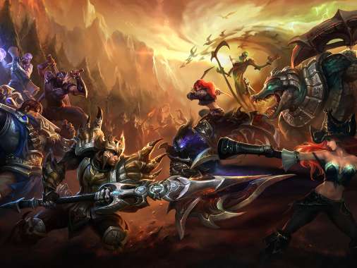 League of Legends Mobiele Horizontaal achtergrond