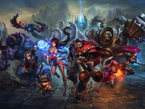 League of Legends Mobiele Horizontaal achtergrond