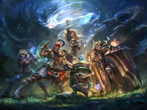 League of Legends Mobiele Horizontaal achtergrond