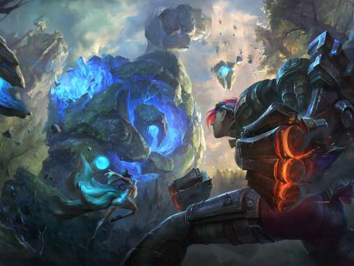 League of Legends Mobiele Horizontaal achtergrond