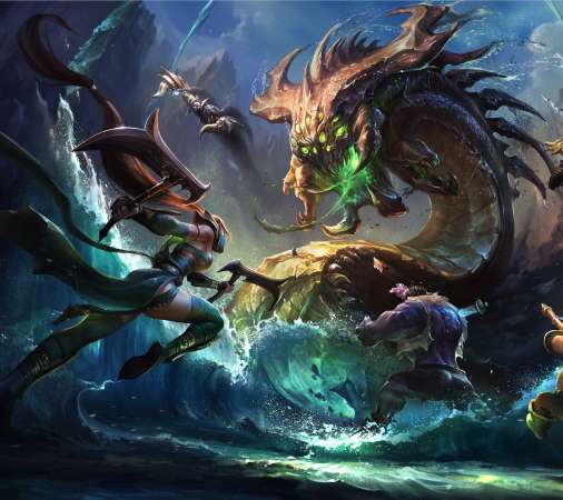 League of Legends Mobiele Horizontaal achtergrond