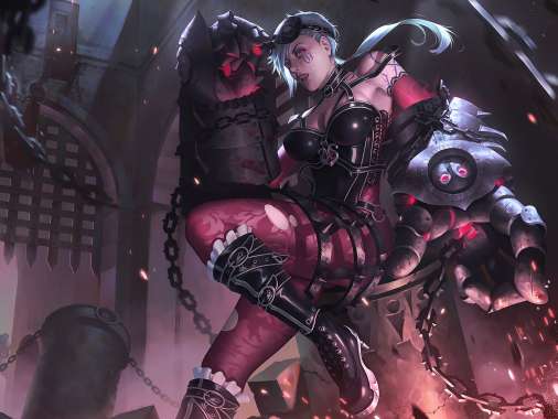 League of Legends fan art Mobiele Horizontaal achtergrond