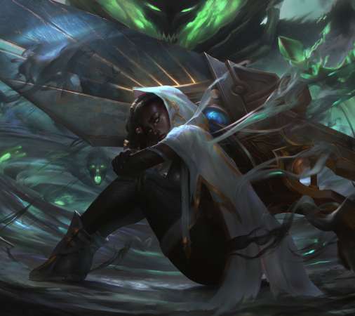 League of Legends fan art Mobiele Horizontaal achtergrond