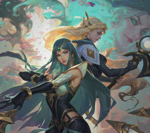 League of Legends fan art Mobiele Horizontaal achtergrond