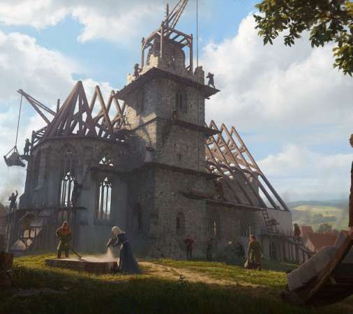 Manor Lords Mobiele Horizontaal achtergrond