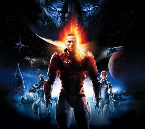 Mass Effect Mobiele Horizontaal achtergrond