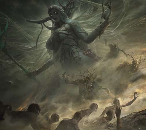 Mistfall Hunter Mobiele Horizontaal achtergrond