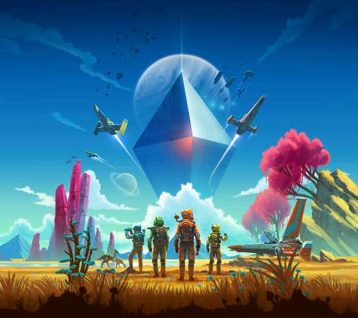 No Man's Sky Mobiele Horizontaal achtergrond