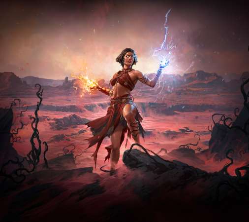 Path of Exile 2 Mobiele Horizontaal achtergrond
