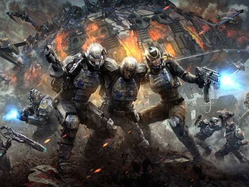 PlanetSide 2 Mobiele Horizontaal achtergrond