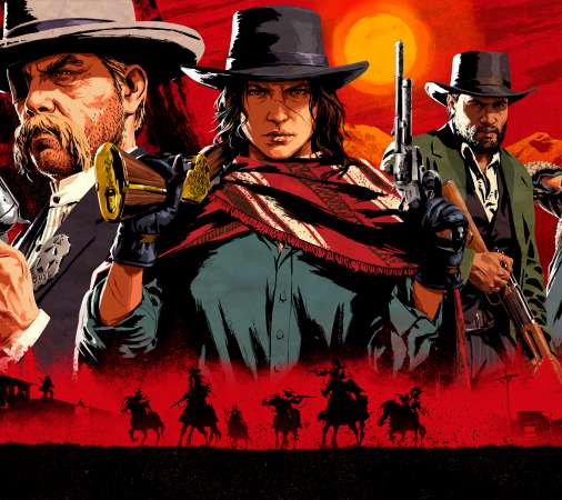 Red Dead Redemption 2 Mobiele Horizontaal achtergrond