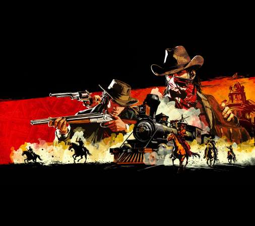 Red Dead Redemption 2 Mobiele Horizontaal achtergrond