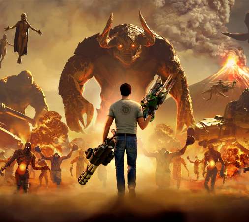 Serious Sam 4 Mobiele Horizontaal achtergrond