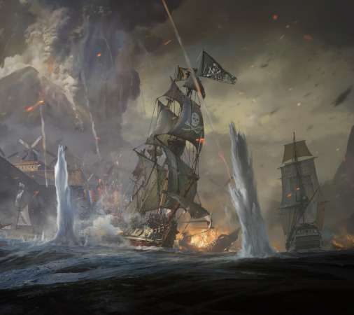 Skull & Bones Mobiele Horizontaal achtergrond