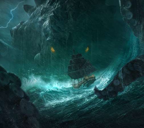 Skull & Bones Mobiele Horizontaal achtergrond