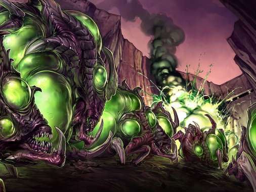 Starcraft 2 Mobiele Horizontaal achtergrond