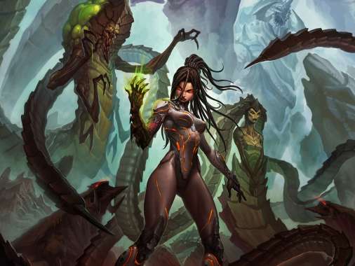 StarCraft 2: Heart of the Swarm Mobiele Horizontaal achtergrond