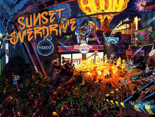 Sunset Overdrive Mobile Horizontal wallpaper or background