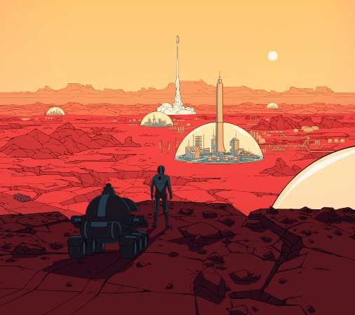 Surviving Mars Mobiele Horizontaal achtergrond