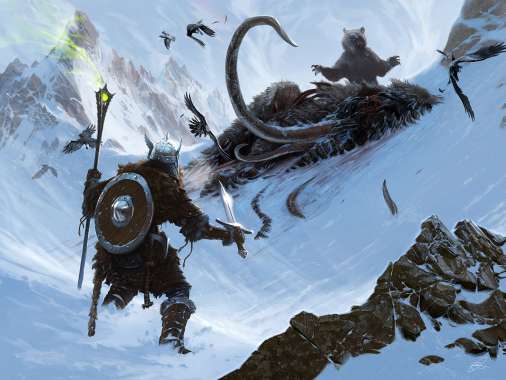 The Elder Scrolls 5: Skyrim Mobiele Horizontaal achtergrond