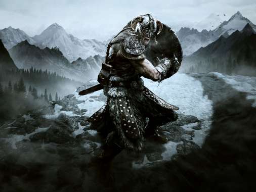 The Elder Scrolls 5: Skyrim Mobiele Horizontaal achtergrond